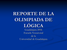 REPORTE DE LA OLIMPIADA DE LÓGICA