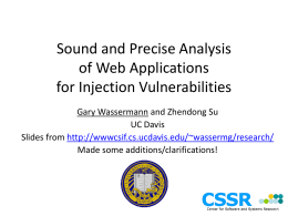 Sound and Precise Analysis of Web Applications for
