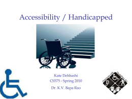 Accessibility / Handicap