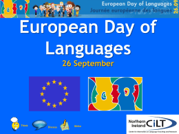 European Day of Languages 26 Sep