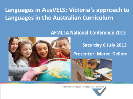 Languages in the Victorian curriculum -