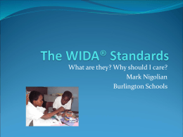 The WIDA® Standards