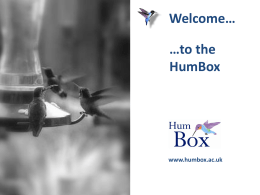 HumBox promotional presentation
