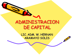 ADMINISTRACIÓN DE CAPITAL