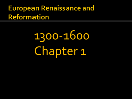European Renaissance and Reformation