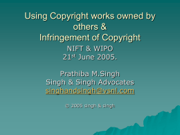 Using Copyright works used by others