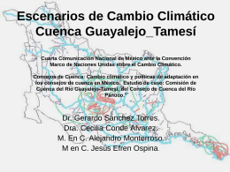Escenarios de Cambio Climático. Cuenca