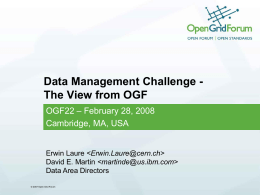 Data Management Challenge