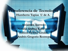Transferencia de Tecnología Humberto Tapias U de