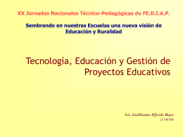 Tecnología, Educación y Gestión de Proyectos