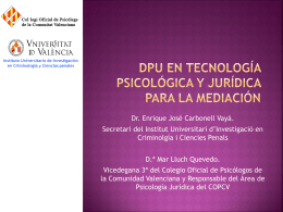 DPU en Tecnología Psicológica y Jurídica para la