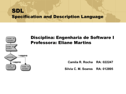 SDL - Specification and Description Language