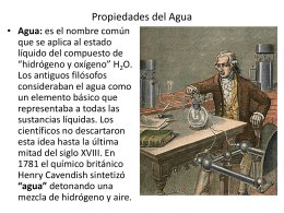 Propiedades Físicas y Químicas del Agua