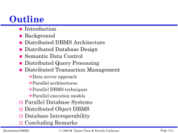 Distributed Database Management Systems © 1994 M.