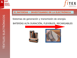 D) BATERÍAS – INVESTIGANDO EN LA ELECTRÓNICA