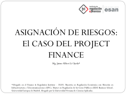 ¿Qué es un Project Finance?