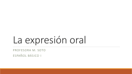 La expresión oral