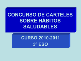 CONCURSO DE CARTELES SOBRE HÁBITOS SALUDABLES