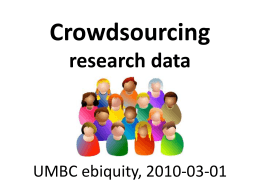 Crowdsourcing research data