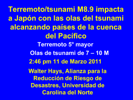 Terremoto/tsunami M8.9 impacta a Japón con las