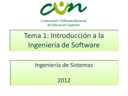 Tema 1: Introducción a la Ingeniería de Software