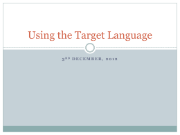 Using the Target Language