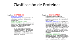 Clasificación de Proteínas
