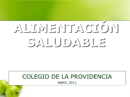 ALIMENTACIÓN SALUDABLE - Colegio de la Providencia