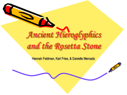 Ancient Hieroglyphics and the Rosetta Stone -