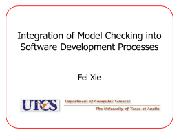 Integration of Model Checking into Software