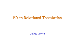 ER to Relational Translation