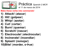 ¡Bienvenidos a la clase de español 2 MCR!