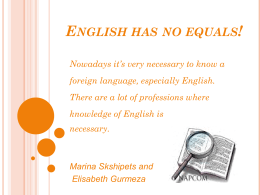 English has no equals!