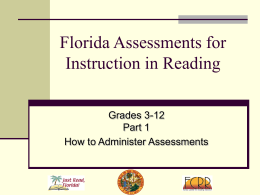 Florida Assessments for Instruction in Reading,