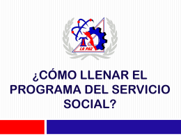 ¿Cómo llenar el programa del servicio social?