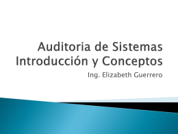 Auditoria de Sistemas Introducción y Conceptos
