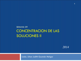 CONCENTRACION DE LAS SOLUCIONES II