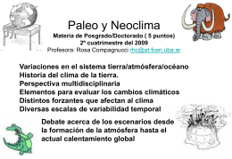 Paleo y Neoclima 2º cuatrimestre del 2007