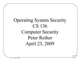 Introduction CS 239 Security for Networks and
