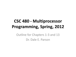 CSC 552.201 - Advanced Unix Programming, Fall,