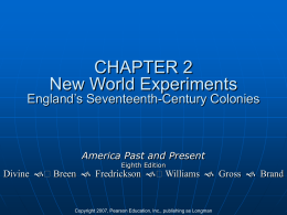 CHAPTER 2 New World Encounters England’s