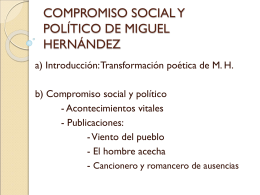 COMPROMISO SOCIAL Y POLÍTICO DE MIGUEL HERNÁNDEZ