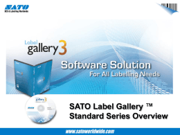 Label Gallery v3 Standard Series Label Gallery