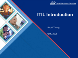 ITIL Introduction PPT