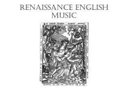 Renaissance english music