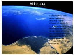 Hidrosfera (Introducción)