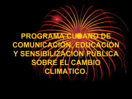 PROGRAMA CUBANO DE COMUNICACIÓN, EDUCACIÓN Y
