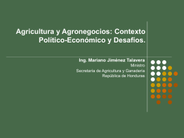 Agricultura y Agronegocios: Contexto