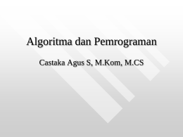 Algoritma dan Pemrograman