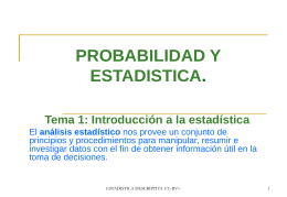 Tema 1: Introducción a la estadística descriptiva